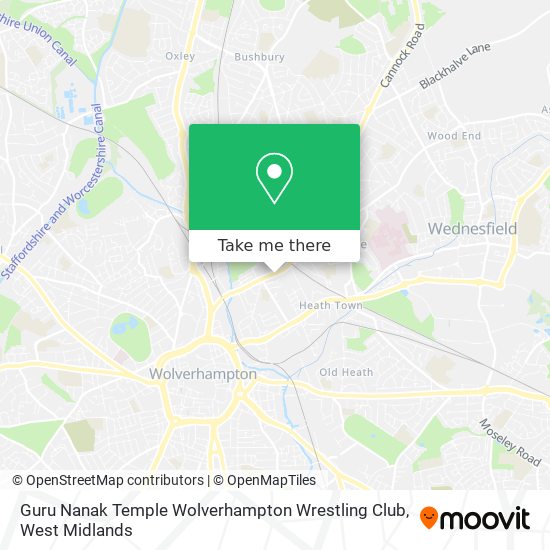 Guru Nanak Temple Wolverhampton Wrestling Club map