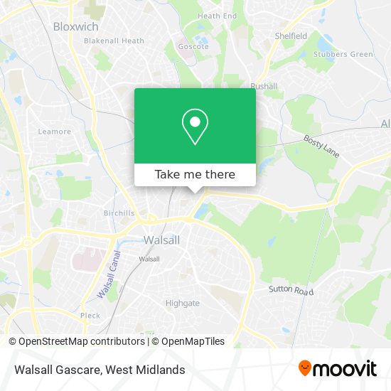 Walsall Gascare map