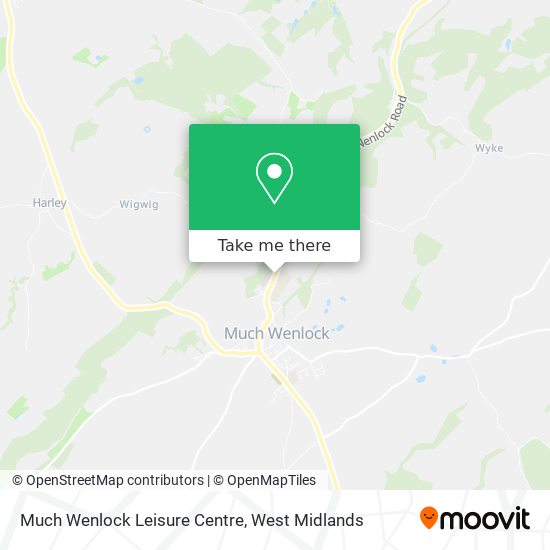 Much Wenlock Leisure Centre map
