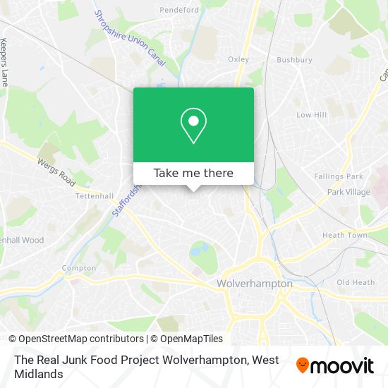 The Real Junk Food Project Wolverhampton map