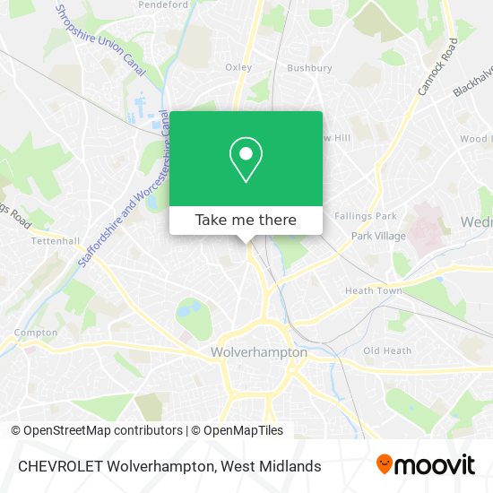 CHEVROLET Wolverhampton map