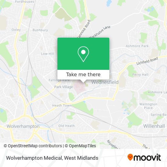 Wolverhampton Medical map