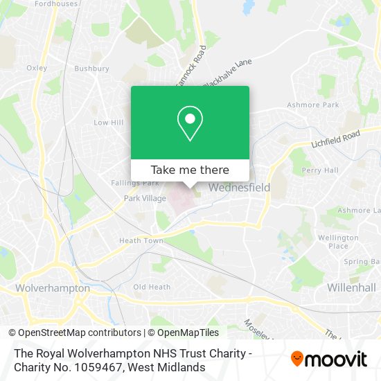 The Royal Wolverhampton NHS Trust Charity - Charity No. 1059467 map