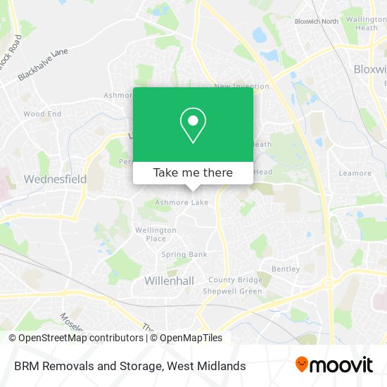 BRM Removals and Storage map
