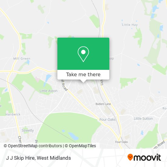 J J Skip Hire map