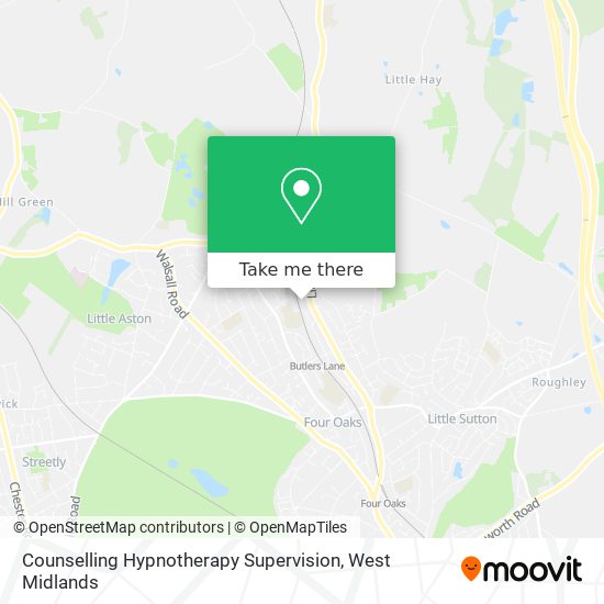 Counselling Hypnotherapy Supervision map