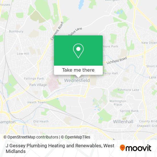J Gessey Plumbing Heating and Renewables map