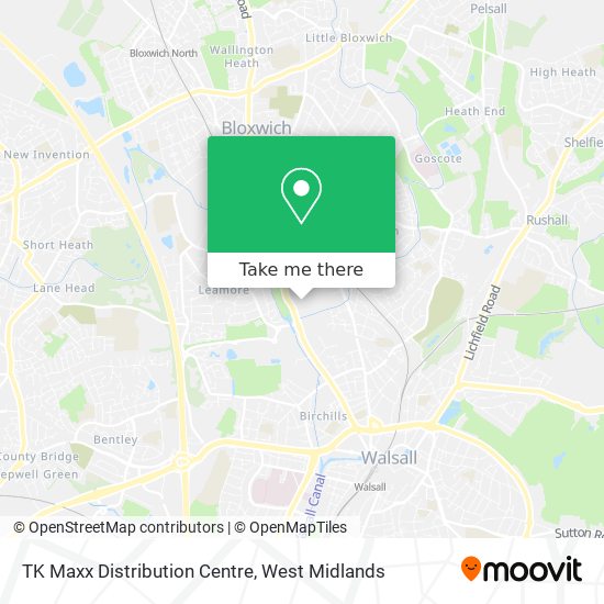 TK Maxx Distribution Centre map