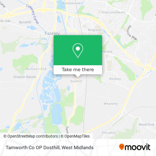 Tamworth Co OP Dosthill map