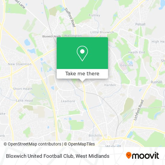 Bloxwich United Football Club map