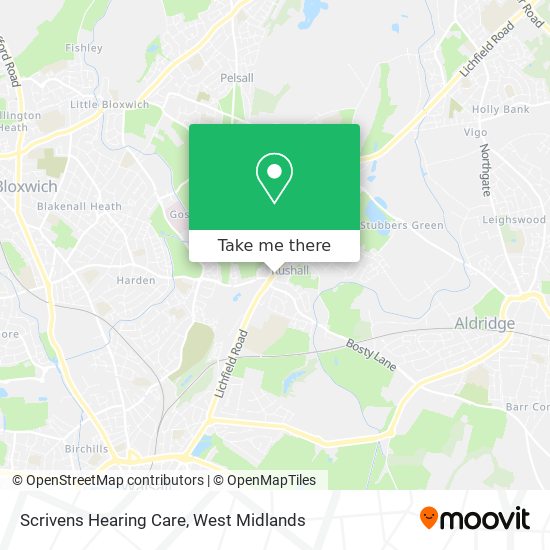 Scrivens Hearing Care map