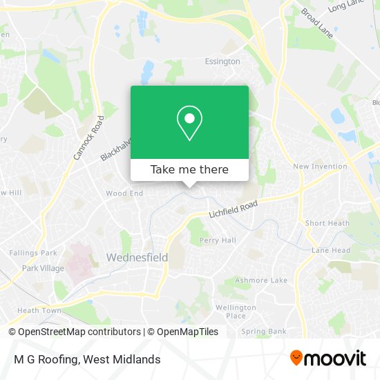 M G Roofing map