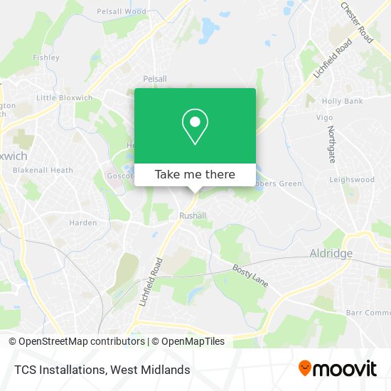 TCS Installations map