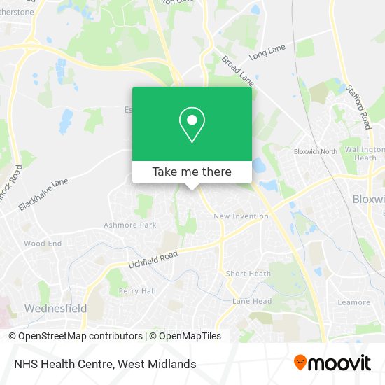 NHS Health Centre map