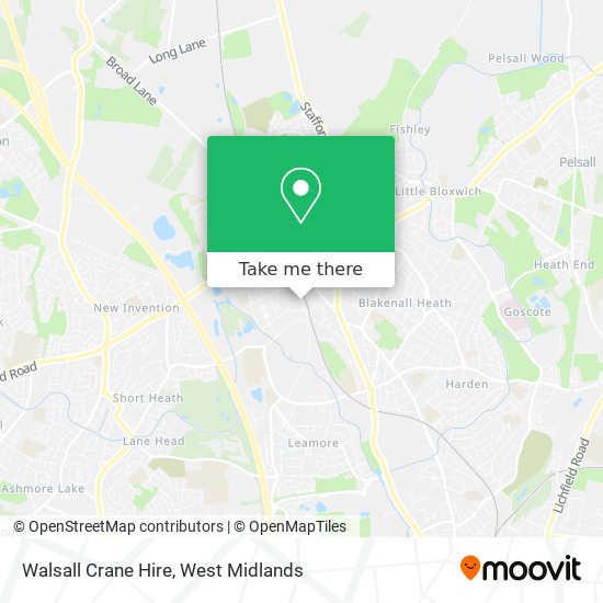 Walsall Crane Hire map