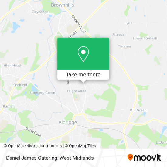 Daniel James Catering map