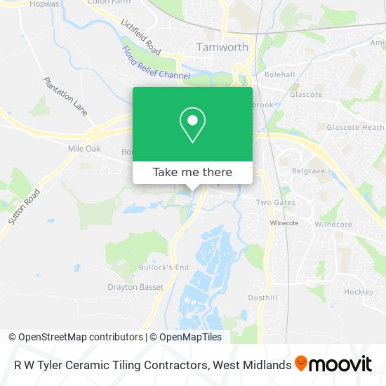 R W Tyler Ceramic Tiling Contractors map