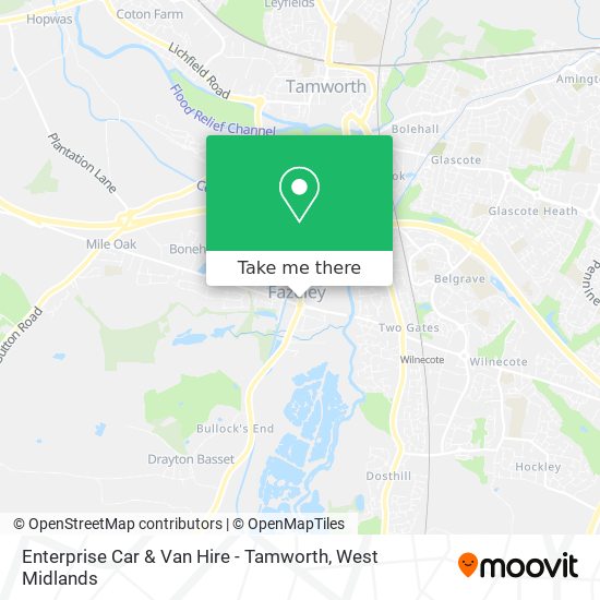 Enterprise Car & Van Hire - Tamworth map