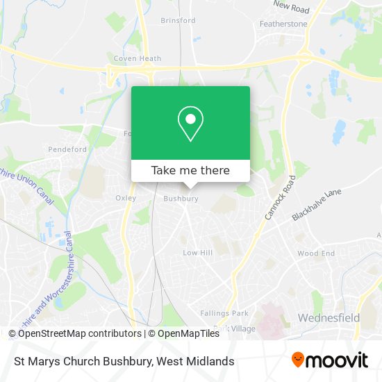 St Marys Church Bushbury map
