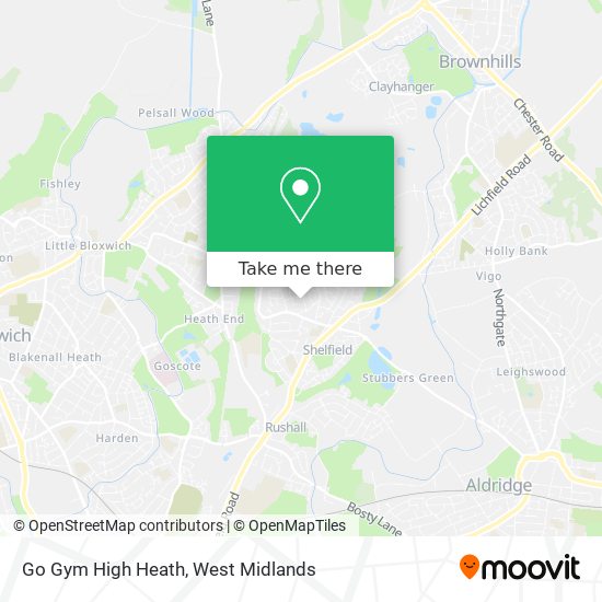 Go Gym High Heath map