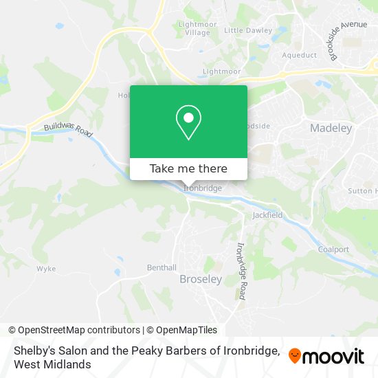 Shelby's Salon and the Peaky Barbers of Ironbridge map