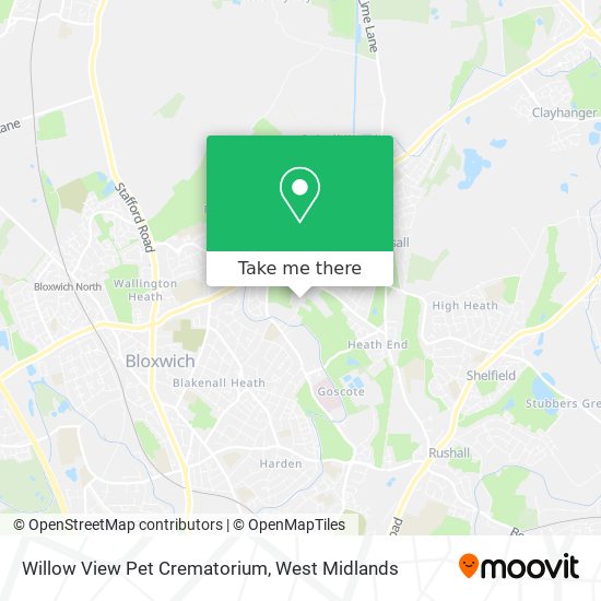 Willow View Pet Crematorium map