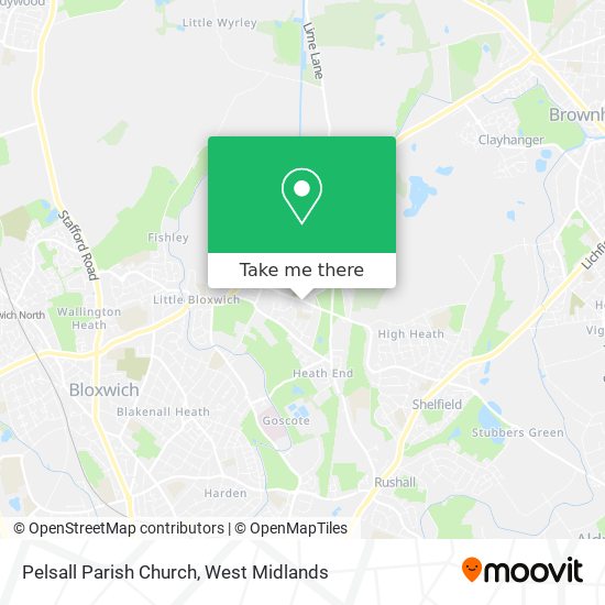 Pelsall Parish Church map