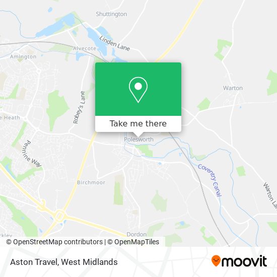 Aston Travel map