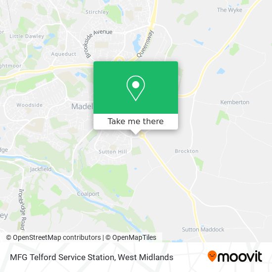 MFG Telford Service Station map