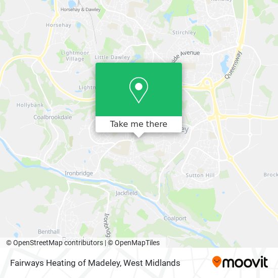 Fairways Heating of Madeley map