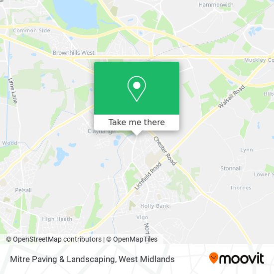 Mitre Paving & Landscaping map