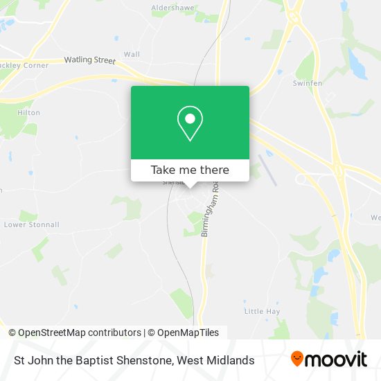 St John the Baptist Shenstone map