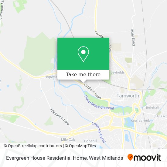 Evergreen House Residential Home map