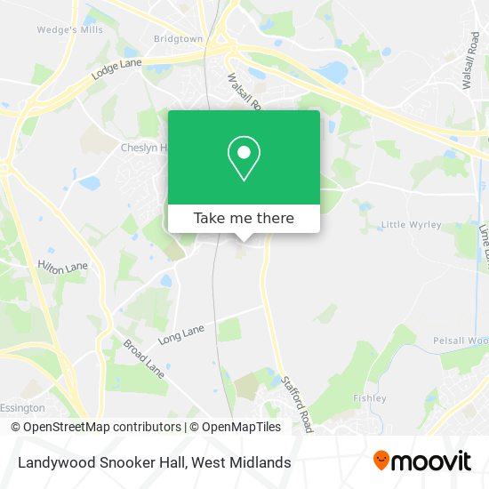 Landywood Snooker Hall map