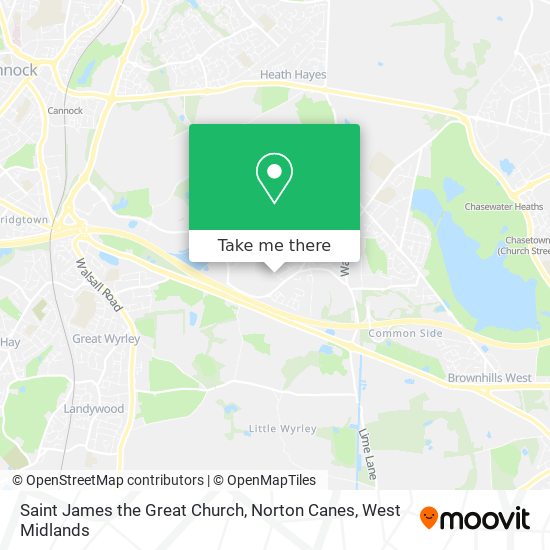Saint James the Great Church, Norton Canes map