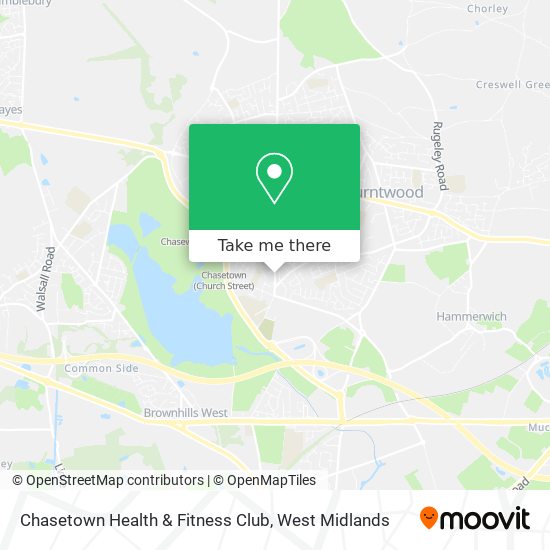 Chasetown Health & Fitness Club map