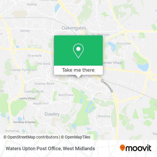 Waters Upton Post Office map