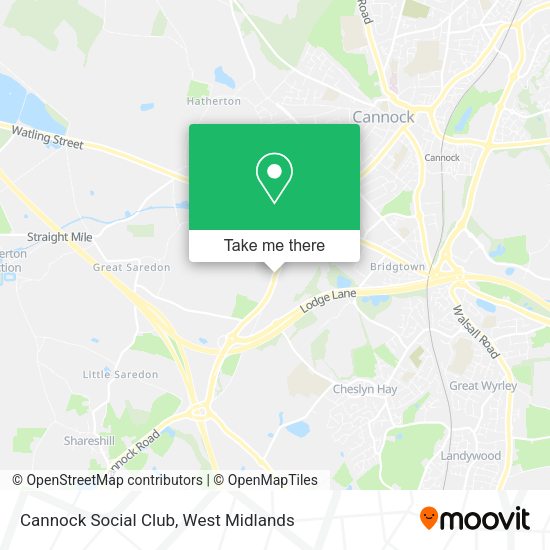 Cannock Social Club map