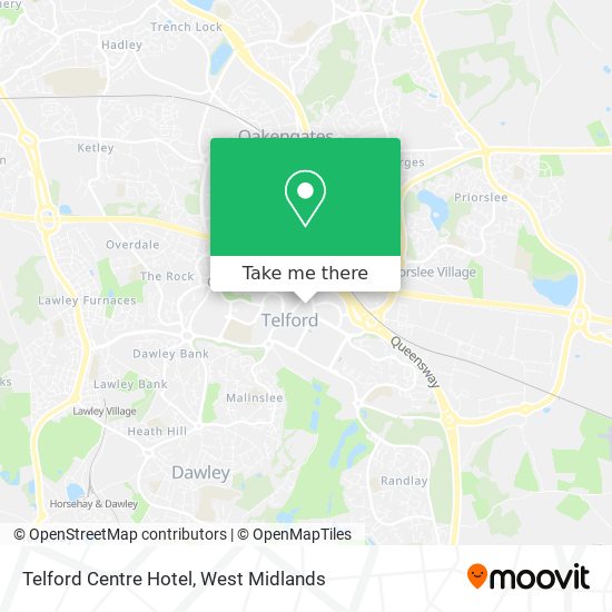 Telford Centre Hotel map