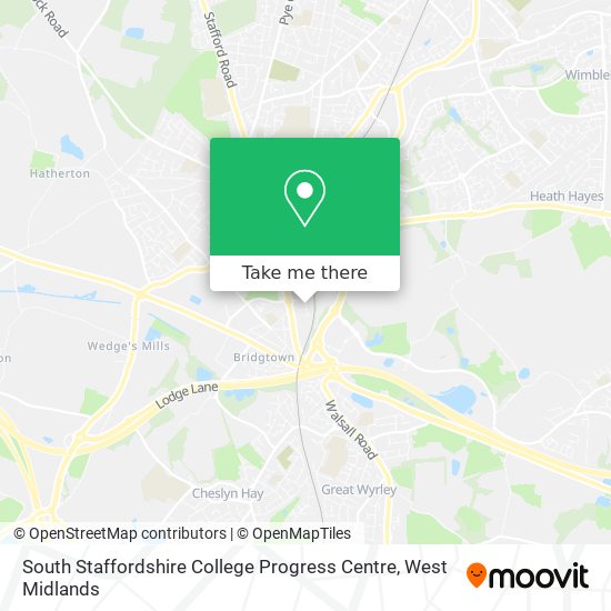 South Staffordshire College Progress Centre map