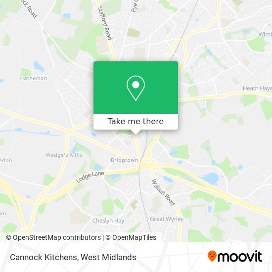 Cannock Kitchens map