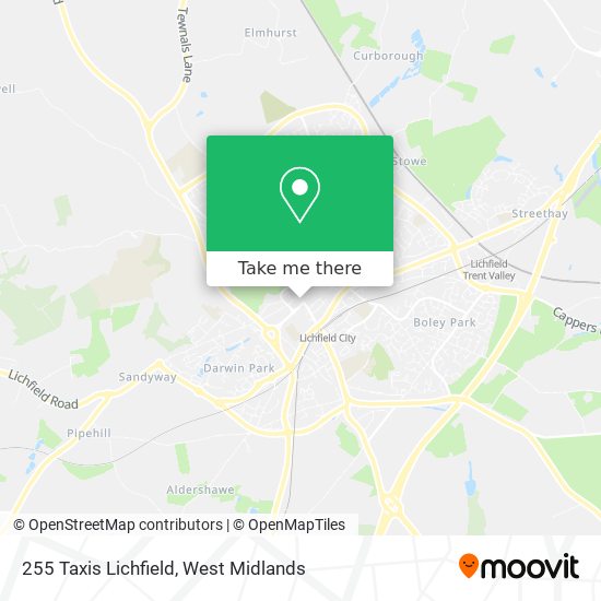 255 Taxis Lichfield map