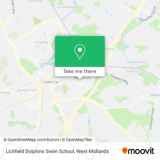 Lichfield Dolphins Swim School map