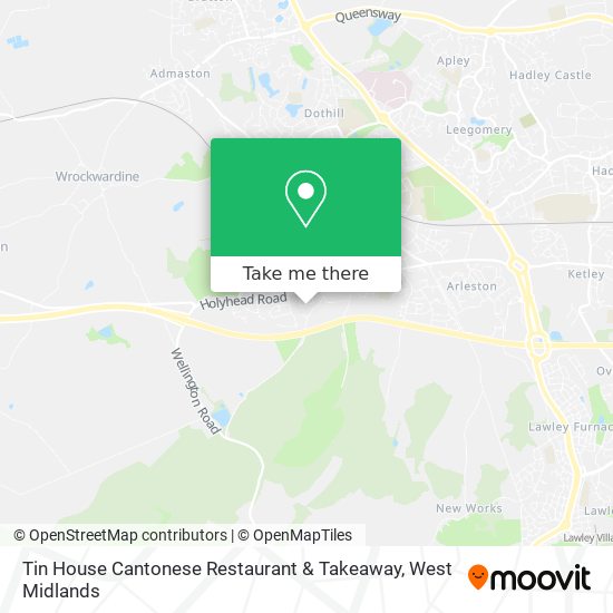 How to get to Tin House Cantonese Restaurant & Takeaway in Ercall by
