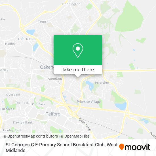 St Georges C E Primary School Breakfast Club map