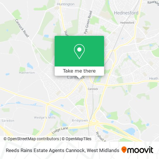 Reeds Rains Estate Agents Cannock map