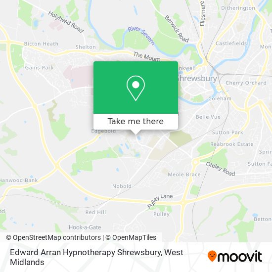 Edward Arran Hypnotherapy Shrewsbury map