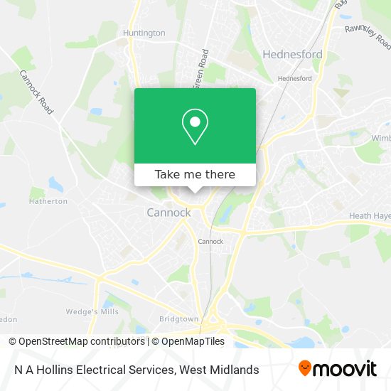 N A Hollins Electrical Services map