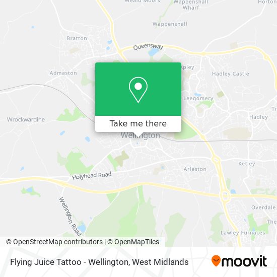 Flying Juice Tattoo - Wellington map