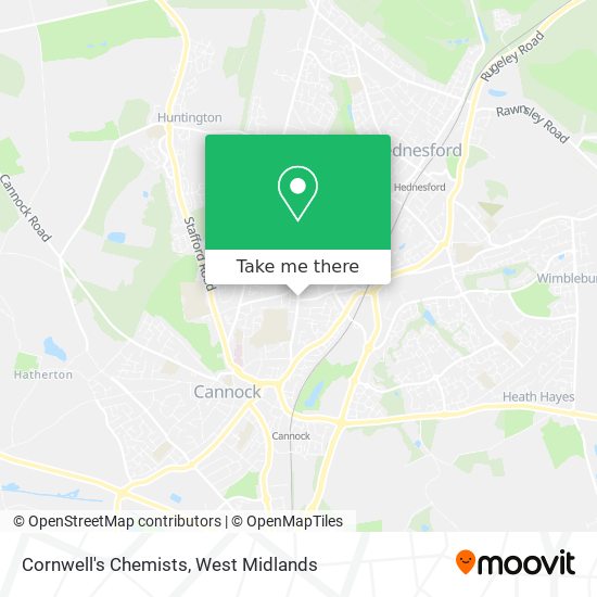 Cornwell's Chemists map